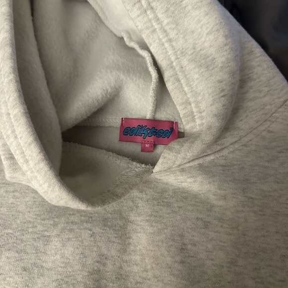 Edikted Light Gray Hoodie with Pink Bow Detail - Picture 3 of 5